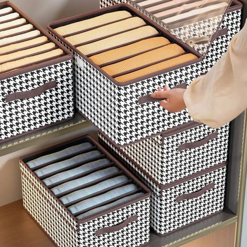 Faltbarer Jeans-Organizer für den Kleiderschrank 7