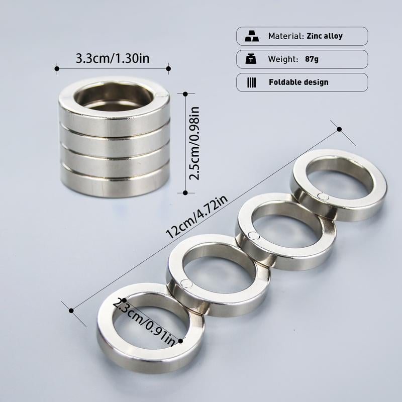 Faltbarer Vier-Finger-Ring für Stressabbau 3