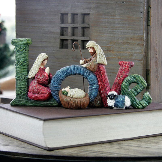 Familienkrippe Handgefertigt für Weihnachten – Traditionelle Krippenfiguren zur Festlichen Dekoration 6
