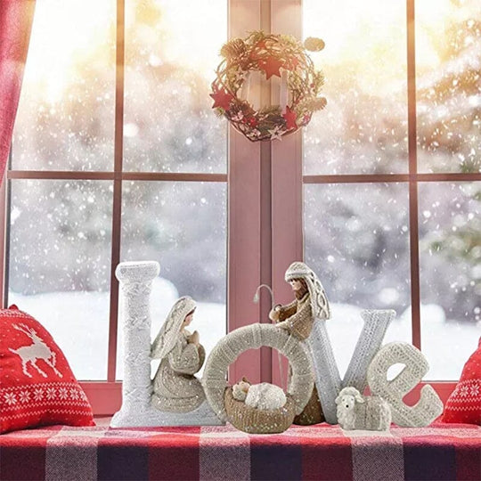 Familienkrippe Handgefertigt für Weihnachten – Traditionelle Krippenfiguren zur Festlichen Dekoration 8