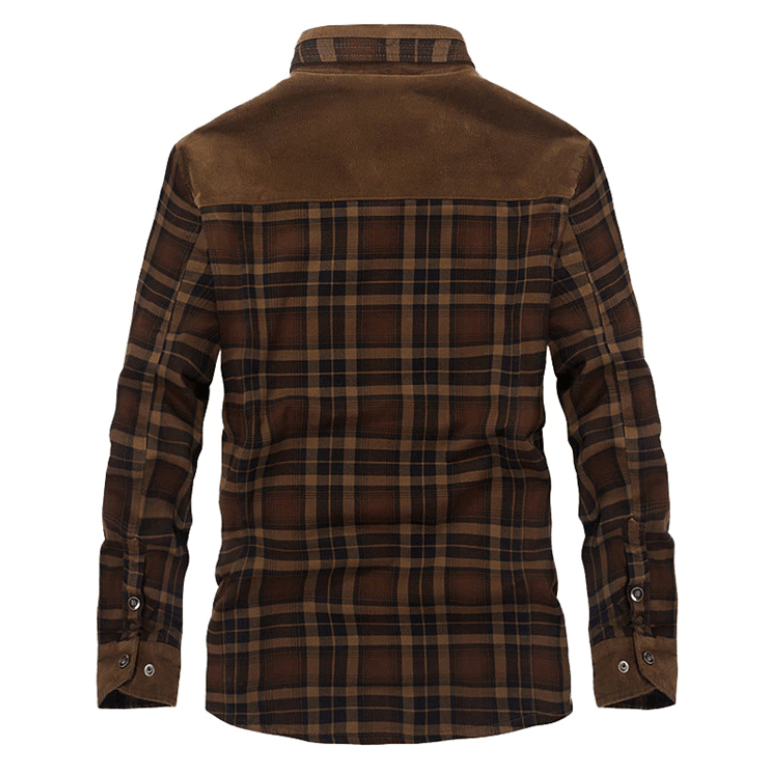 Flanell-Karierte Winterjacke
