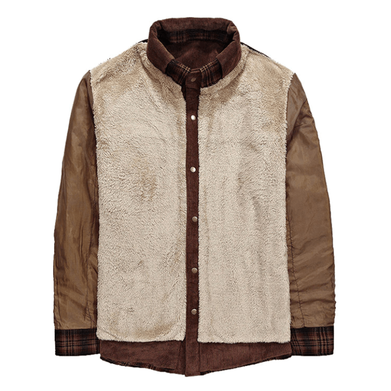 Flanell-Karierte Winterjacke