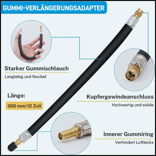Flexible Reifenventilverlängerungen für mühelosen Zugang 6
