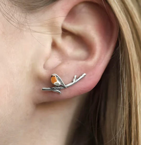 Frauen Ohrringe Buntglas Vogel Design 0