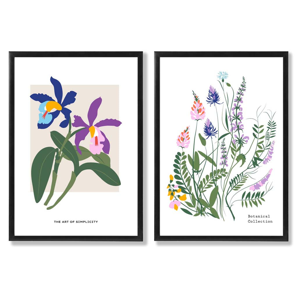 Frühling Blumen Kunstdruck Set für die Wanddekoration 0