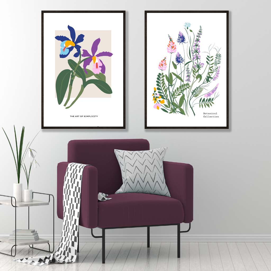Frühling Blumen Kunstdruck Set für die Wanddekoration 1