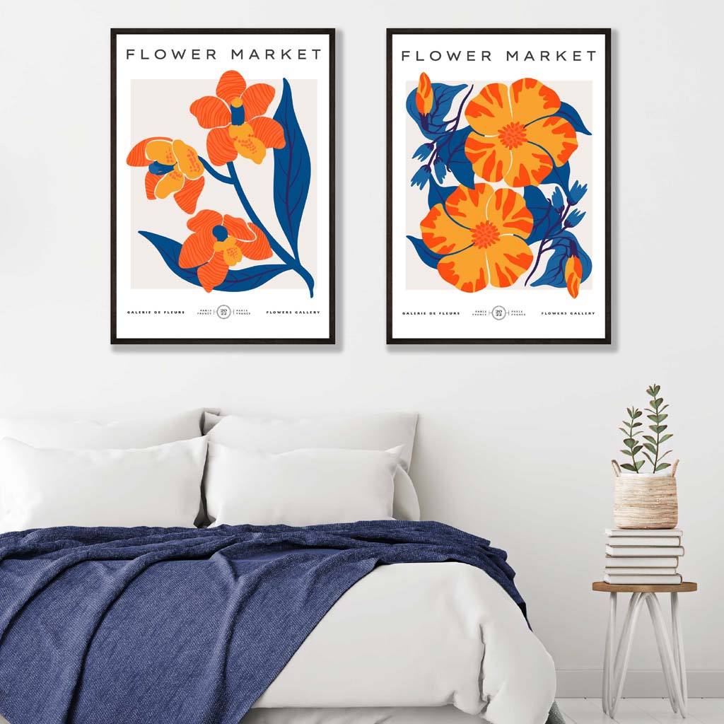 Frühling Kunstdruck Set mit 2 gerahmten Bildern 1