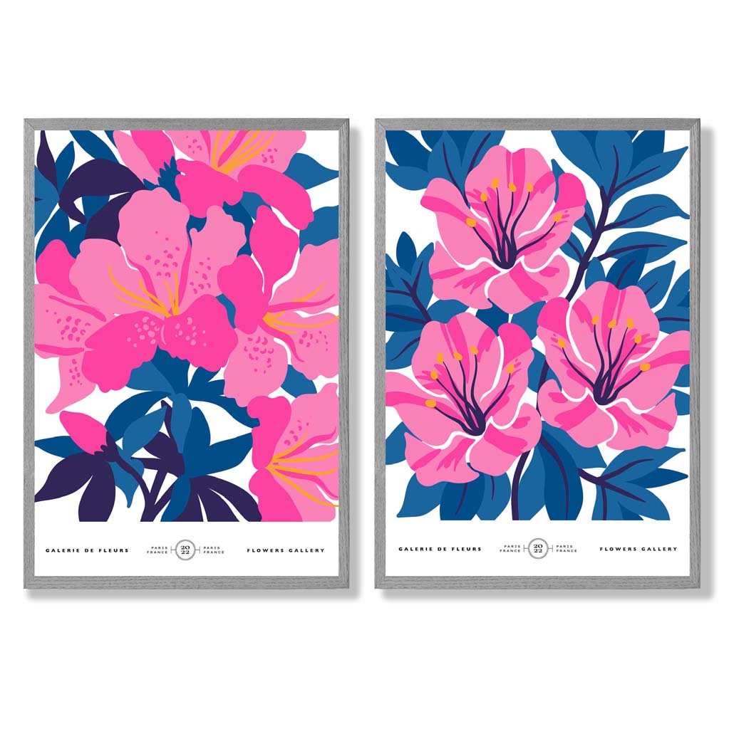 Frühling Kunstdrucke Set mit Blumenmotiven auf Leinwand, Poster Kunstdrucke mit Rahmen für Wohn- und Arbeitsräume 5