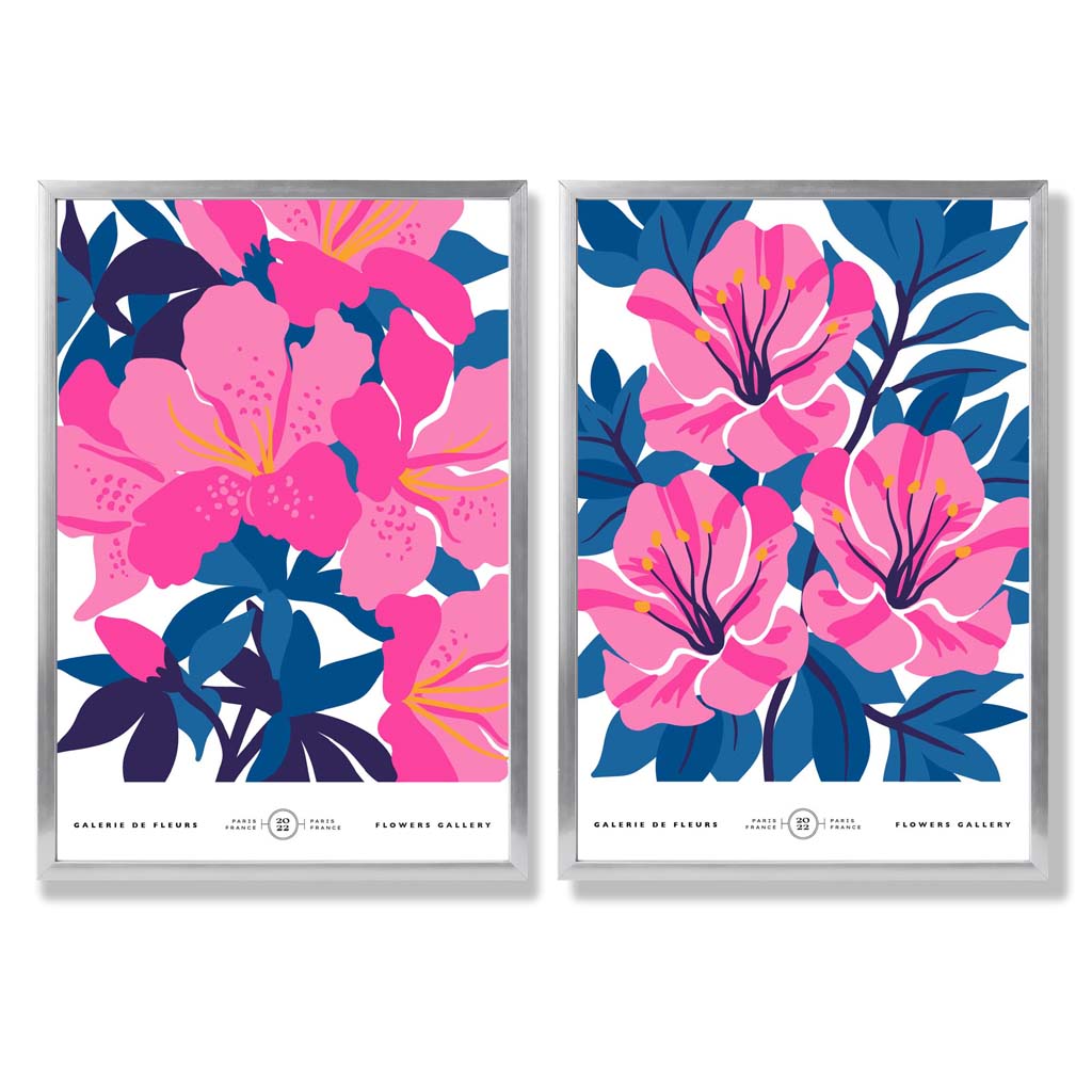 Frühling Kunstdrucke Set mit Blumenmotiven auf Leinwand, Poster Kunstdrucke mit Rahmen für Wohn- und Arbeitsräume 9