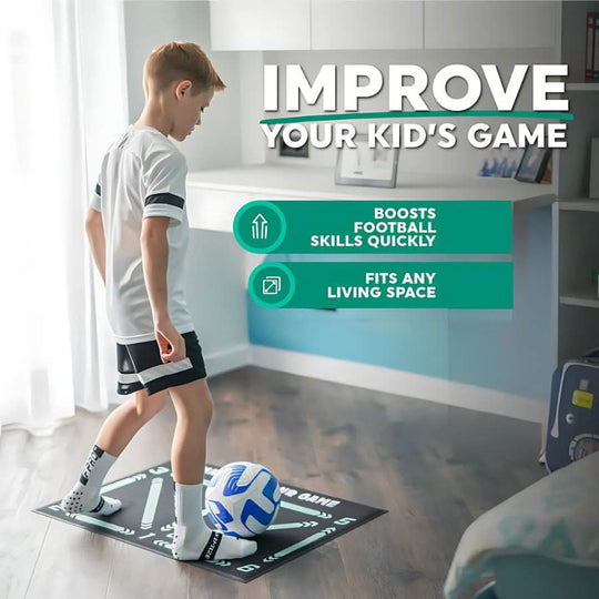 Fußballmatte für Techniktraining für Männer und Frauen, Rutschfest, Markierte Zonen, Kompakt 90 × 60 cm 4