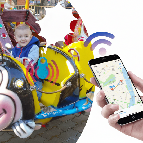GPS Tracker für Hunde und Wertsachen, Echtzeit-Standortverfolgung, Kompakt, Bluetooth, Ideal für Fahrrad und Alltag 5