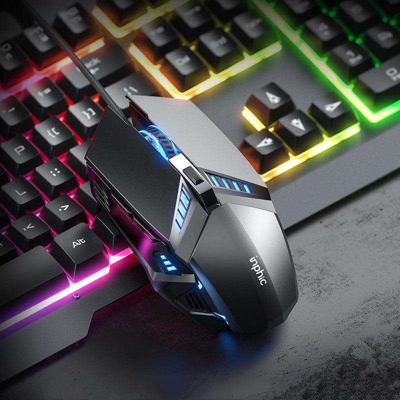 Gaming-Set aus mechanischer Tastatur und Maus mit RGB-Beleuchtung 1