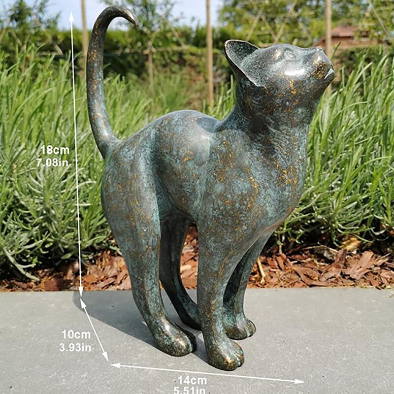 Garten Katze Statue Verspielt für Außenbereich Dekoration 3
