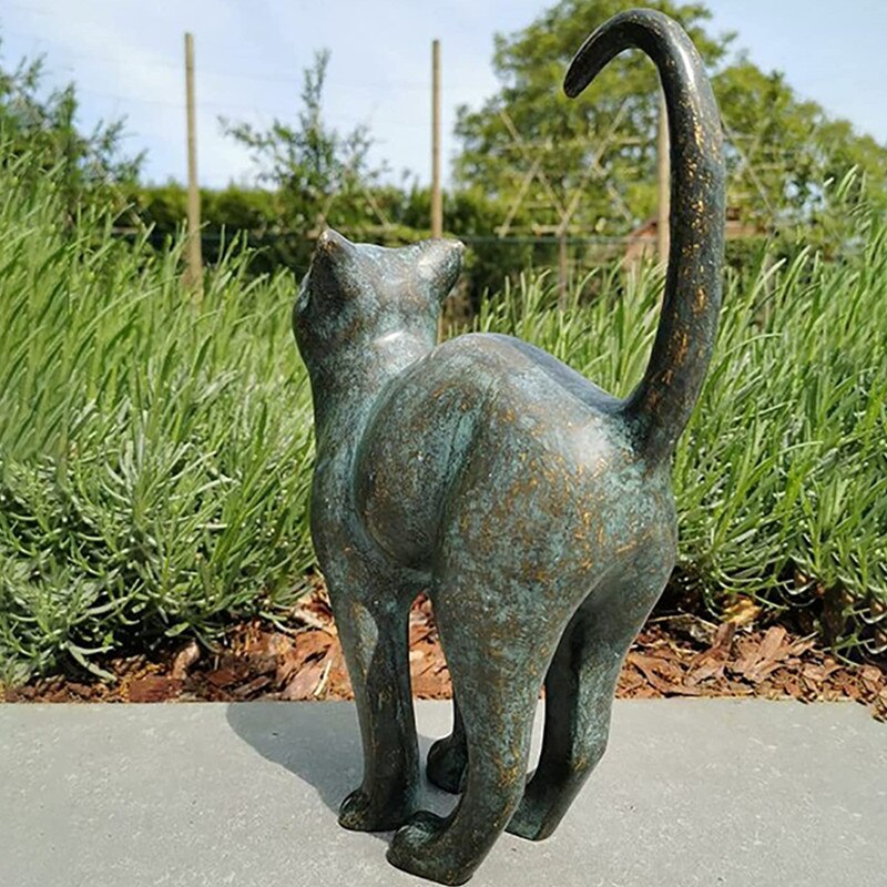 Garten Katze Statue Verspielt für Außenbereich Dekoration 5