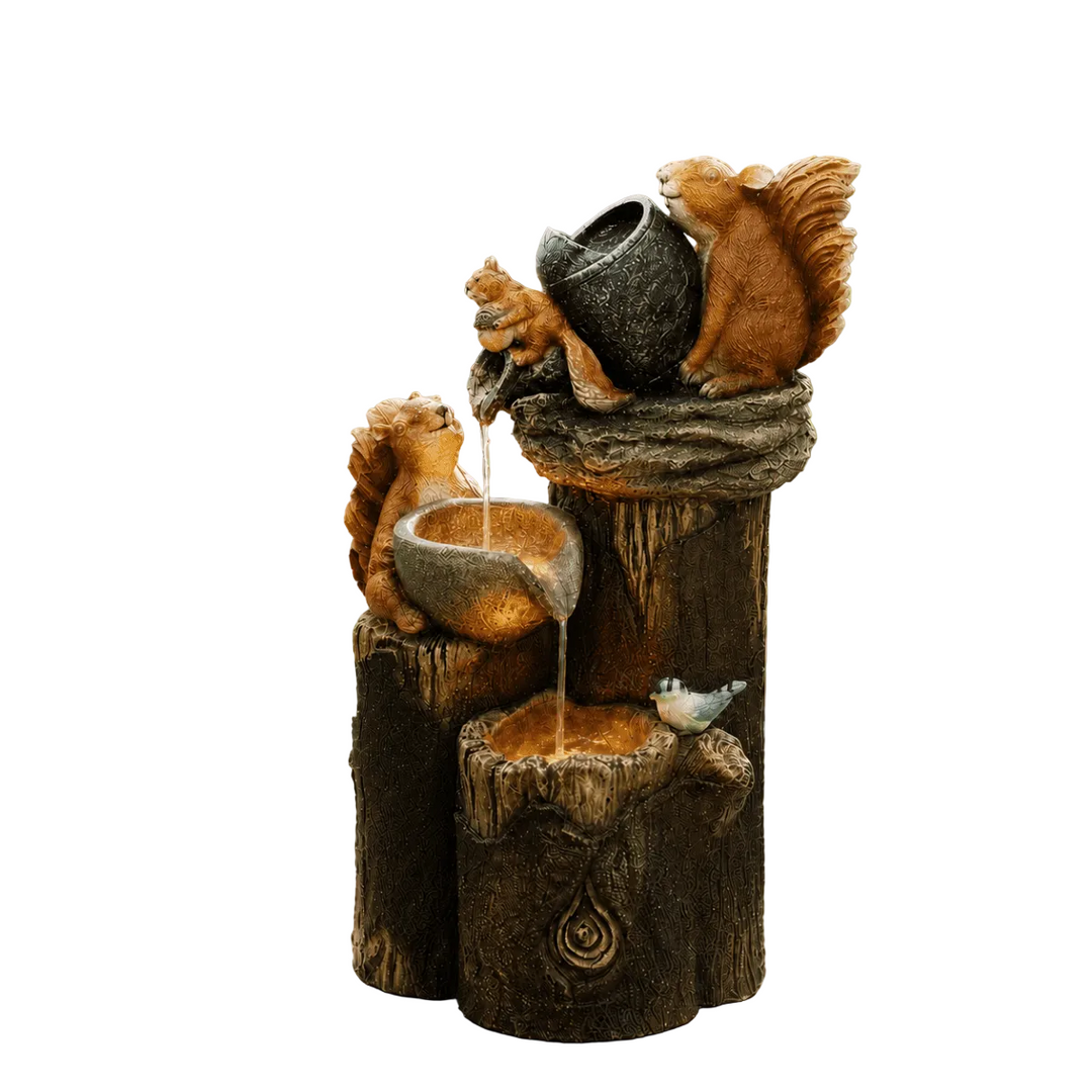 Gartenfigur im Enten- und Eichhörnchen-Design 0