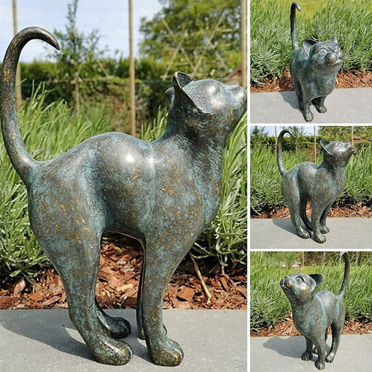 Gartenkatzen-Statuen für den Außenbereich 0
