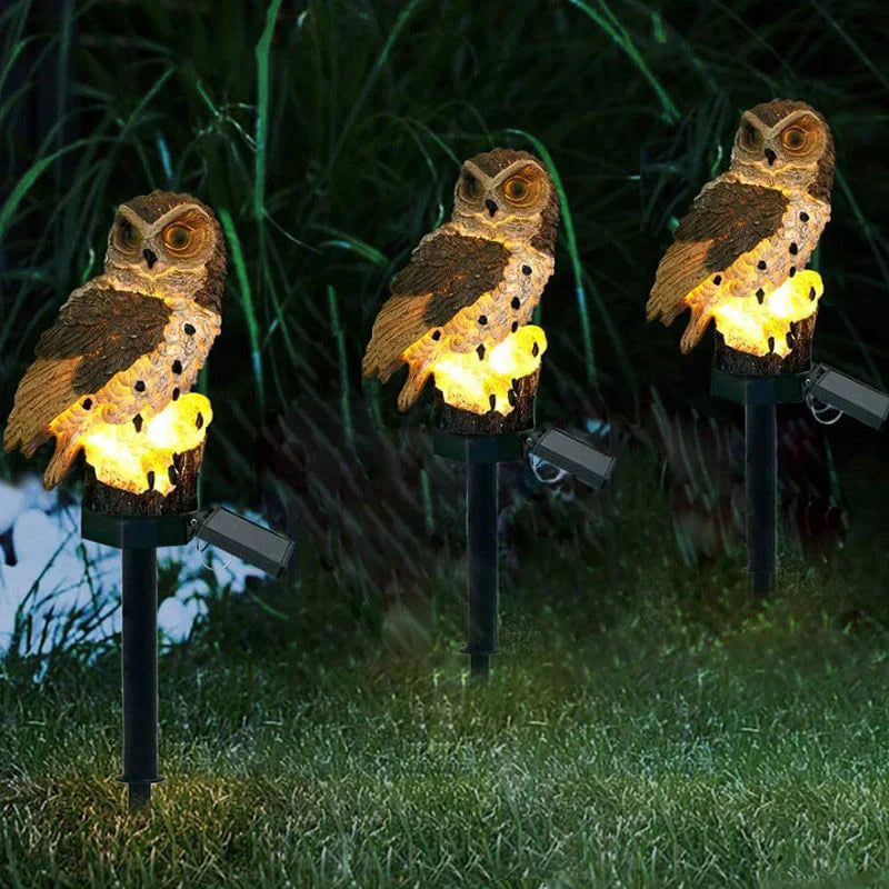 Gartenlampe Eule Solarbetriebene Außenleuchte 2
