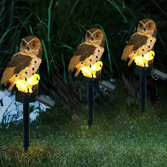 Gartenlampe Eule Solarbetriebene Außenleuchte 2