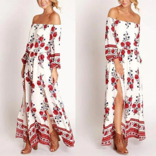 Geblümtes Maxikleid