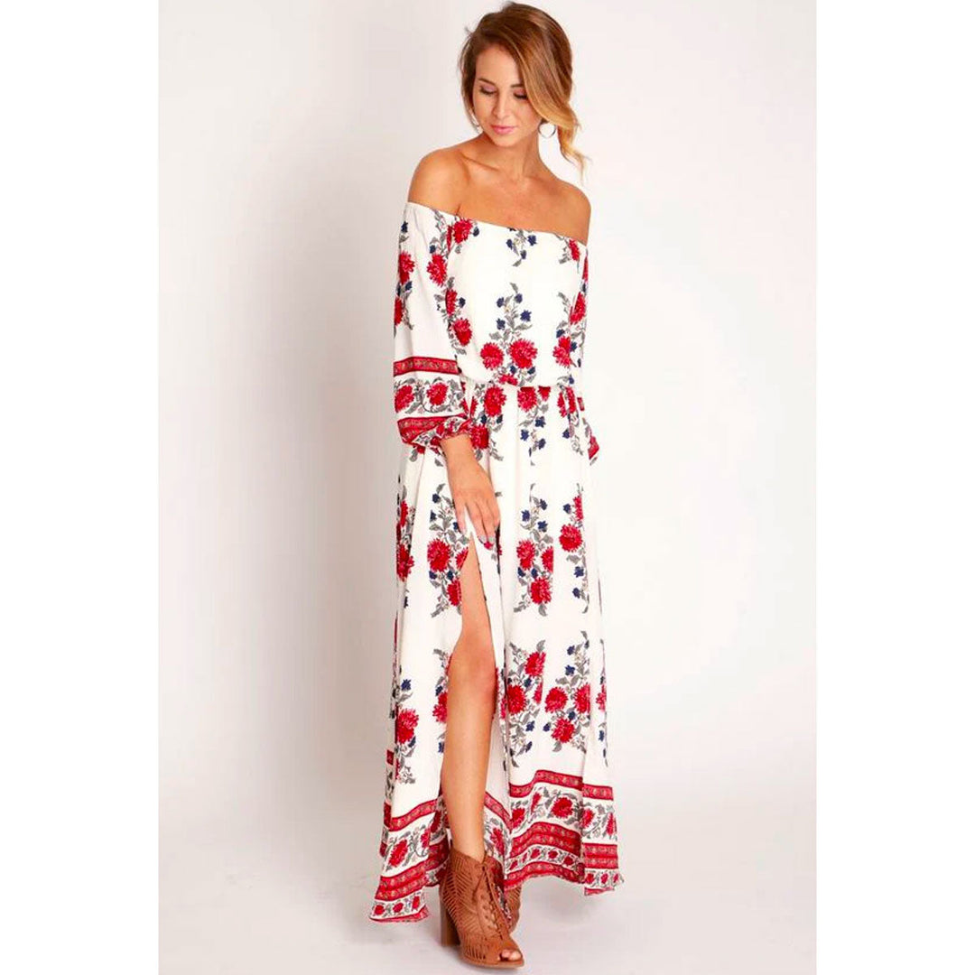 Geblümtes Maxikleid