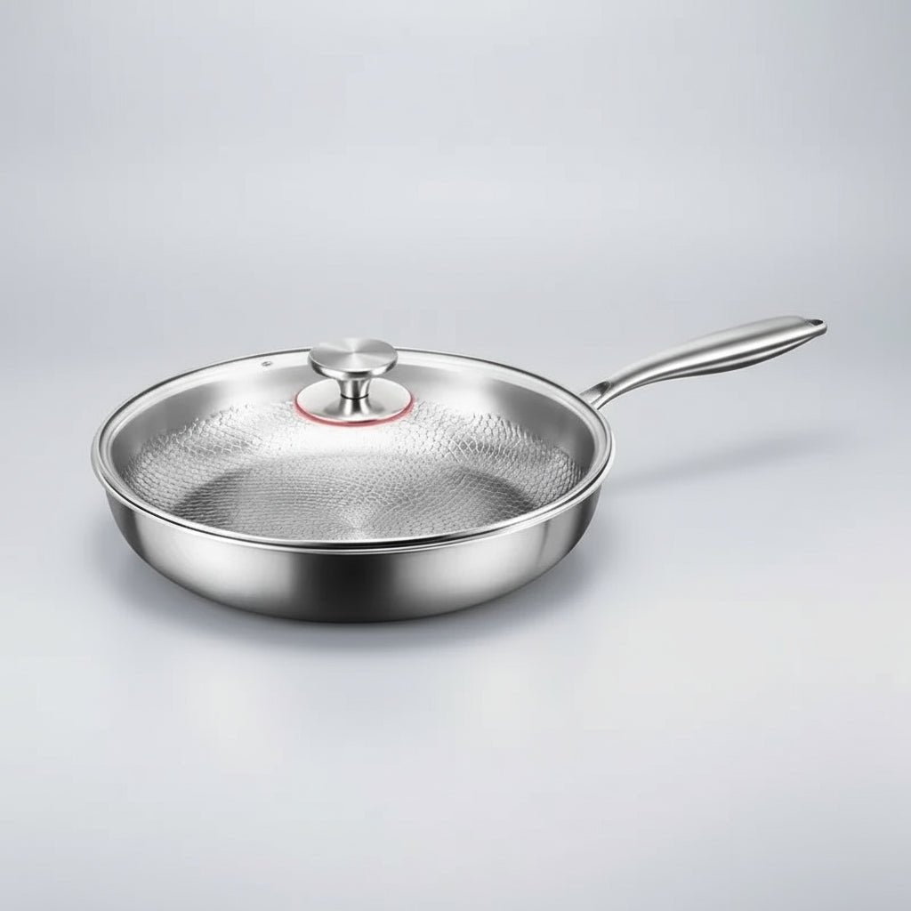 Gehämmerte Titan-Bratpfanne für Induktionskochfelder, Antihaft, Robuste Pfanne 6