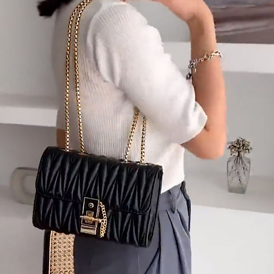 Geometrische Ledertasche Für Frauen