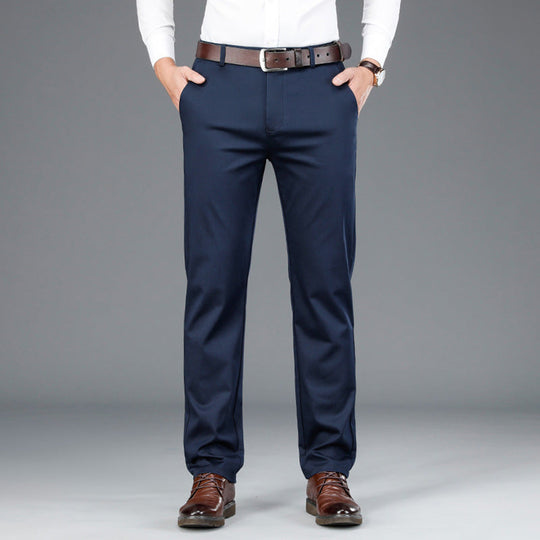 Herren Anzughose Business Stil Weicher Stoff Moderne Passform-1