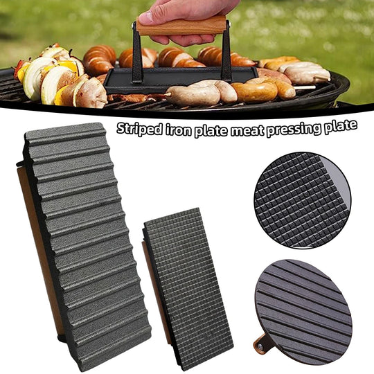 Grillpresse für Fleisch mit ergonomischem Griff 1