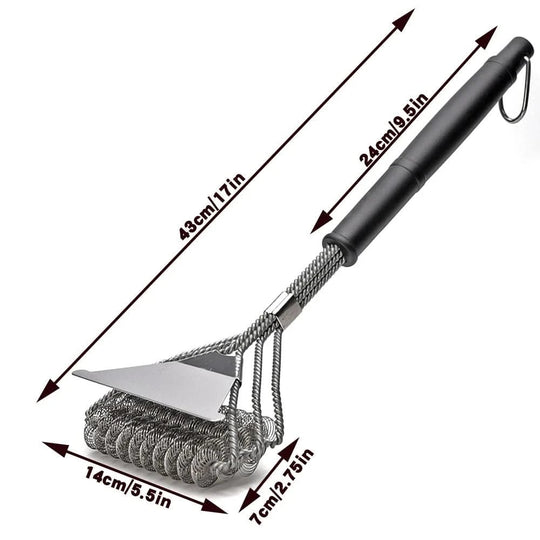 Grillreiniger Edelstahl mit Ergonomischem Griff 3