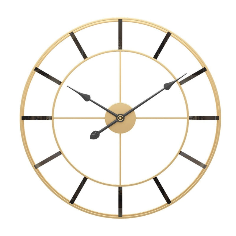 Große Wanduhr Modern Schwarz mit Minimalistischem Design und Geräuschlosem Mechanismus 0