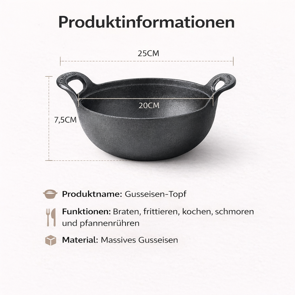 Gusseisenpfanne für intensives Kochen 4