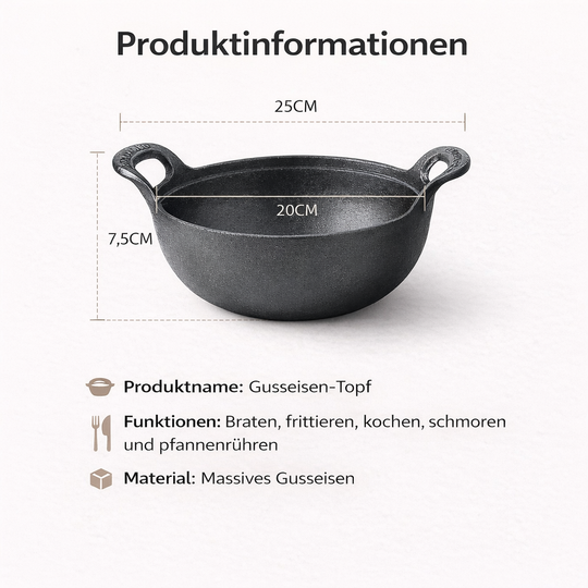 Gusseisenpfanne für intensives Kochen 4