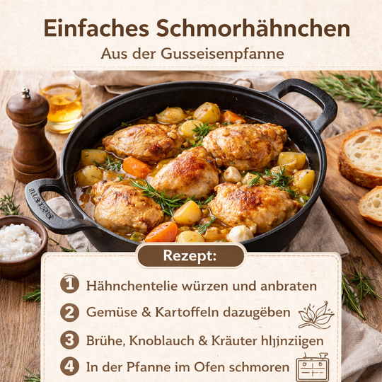 Gusseisenpfanne für intensives Kochen 6