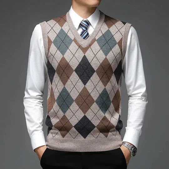 Variant image for Herrenpullover Westen Stil Baumwollmischung-1