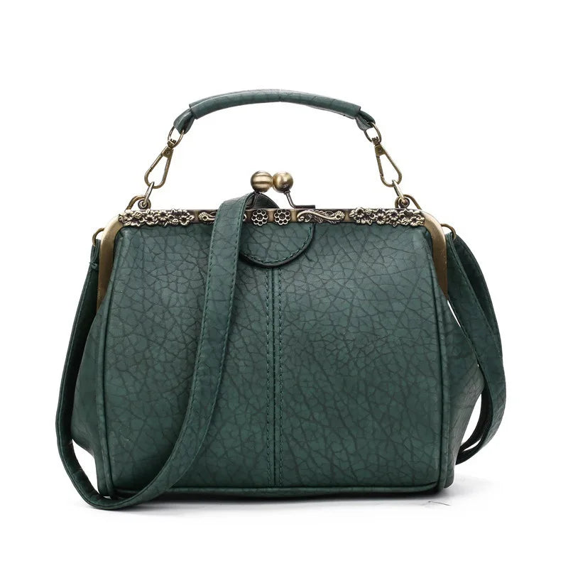 Damen Handtasche Vintage Stil Minimalistisch Kunstleder 3
