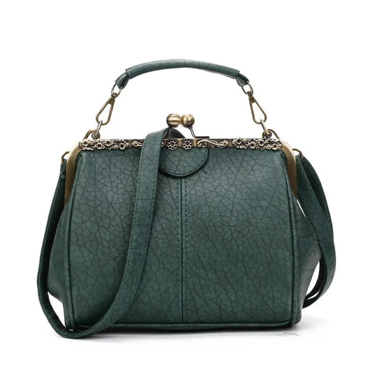 Damen Handtasche Vintage Stil Minimalistisch Kunstleder 3