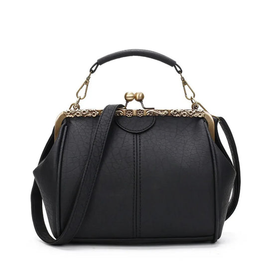 Damen Handtasche Vintage Stil Minimalistisch Kunstleder 5