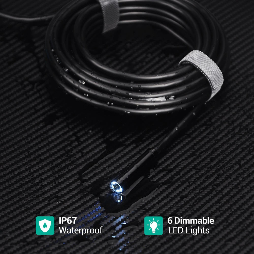Endoskop Kamera Handy HD Tragbar Flexibel Mit Licht IP67-4