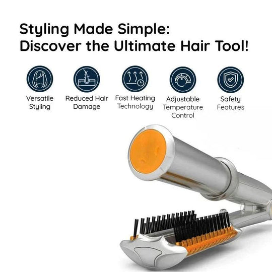 Haarbürste 2-in-1 Rotierend für Styling und Glätten 3