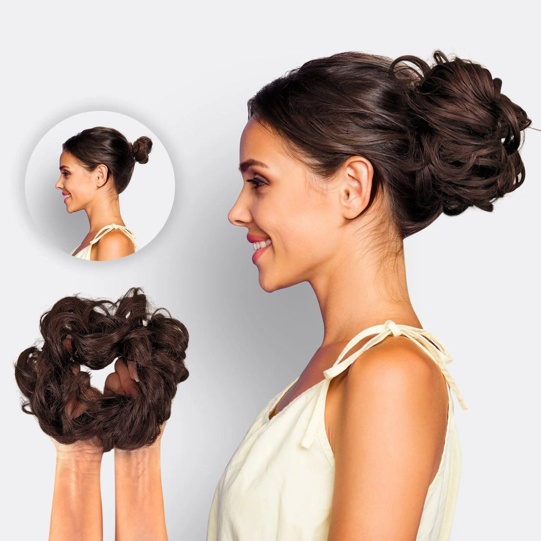 Haarverlängerung Scrunchie BunPop für Voluminöse Dutts 0