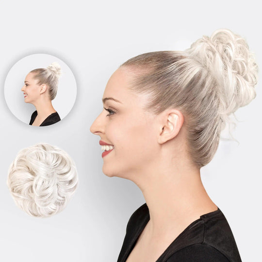 Haarverlängerung Scrunchie BunPop für Voluminöse Dutts 11