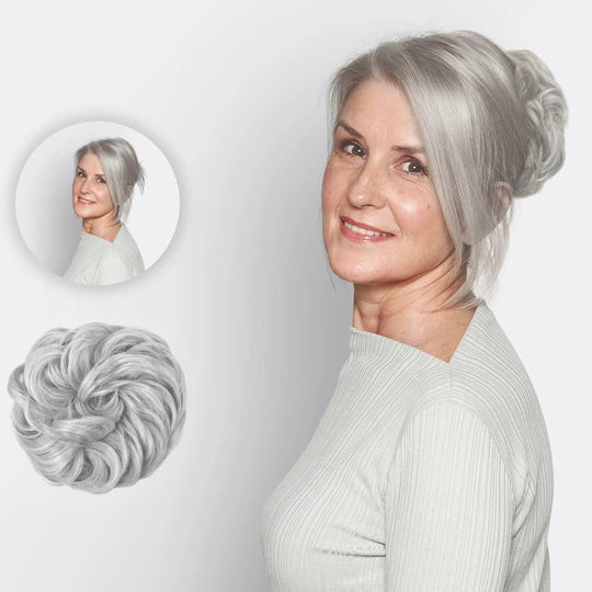 Haarverlängerung Scrunchie BunPop für Voluminöse Dutts 14