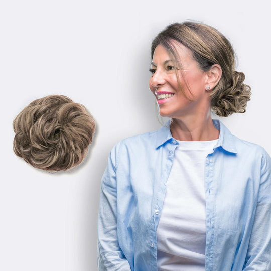 Haarverlängerung Scrunchie BunPop für Voluminöse Dutts 5