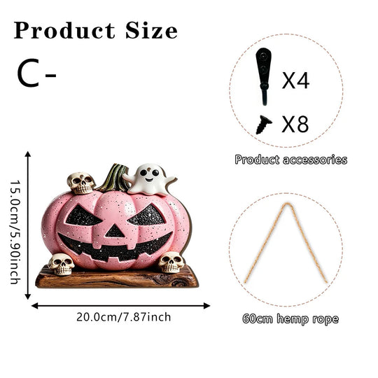 Halloween-Dekorationsfigur mit Hexenmotiven für Herbstfest 8