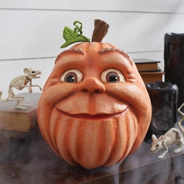 Halloween-Kürbisfigur mit humorvollem Design für Damen und Herren 8