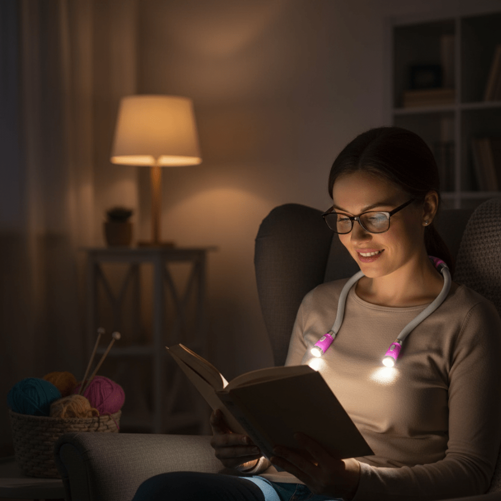 Halsleuchte mit Flexiblen Armen für Kreative Projekte, Tragbare LED Lampe mit 4 Lichtmodi 0