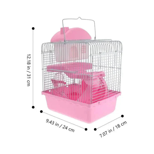 Hamsterkäfig für kleine Nagetiere mit Spielplatz 1
