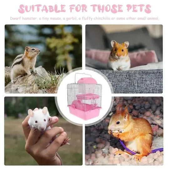 Hamsterkäfig für kleine Nagetiere mit Spielplatz 5
