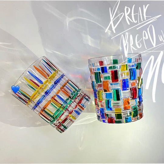 Handbemaltes Glas Set für Stilvolle Getränke 6