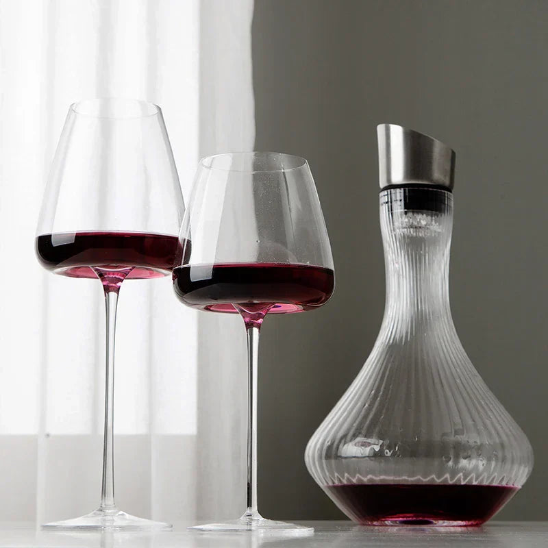 Handgefertigtes Wein- und Champagnerglas-Set mit raffiniertem Design 3